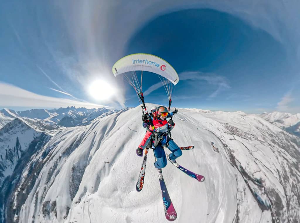 Parapente Le Corbier vol hiver